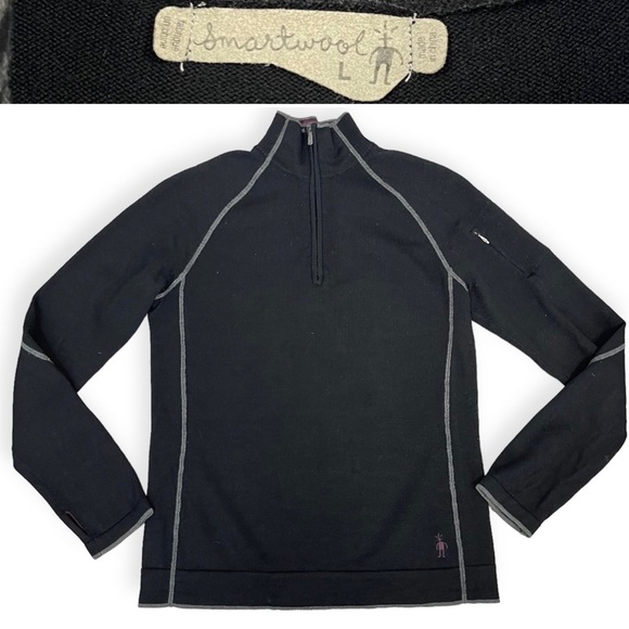 Smartwool Sweaters - Smartwool TML Light Sport Knit 1/4 Zip BaseLayer Merino Wool Sweater Women's L